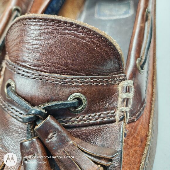 Men's DOCKERS Erie Brown Slip-On Tasseled Loafer Dress Shoes US Size 9.5 - Picture 5 of 12